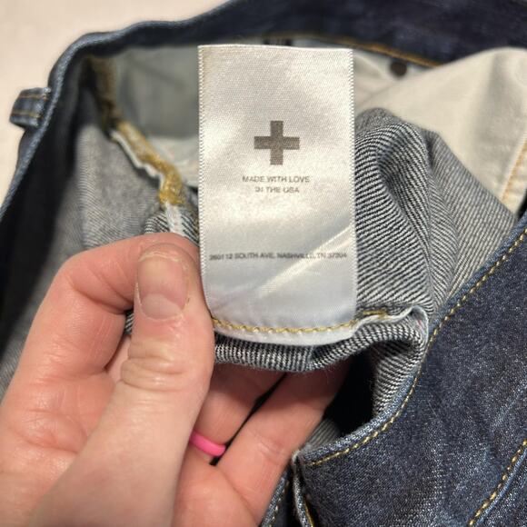 imogene + willie Jeans Mens 34x34 Indigo Barton Button Fly Made in USA Denim - Picture 6 of 9